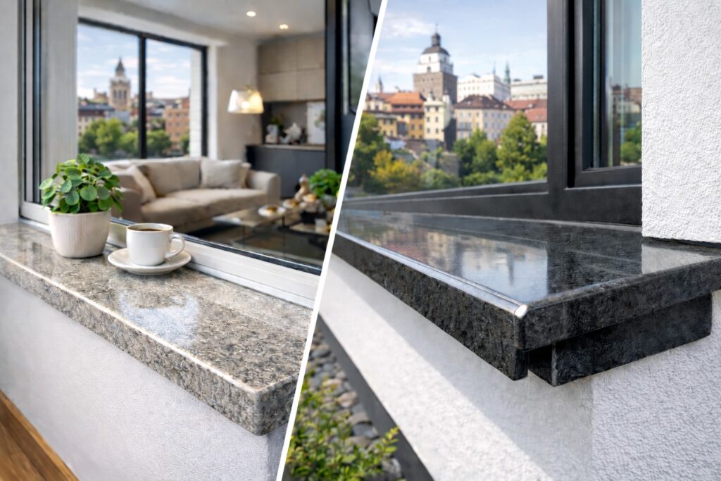 parapety granitowe Lublin wewnętrzne i zewnętrzne na wymiar z naturalnego kamienia