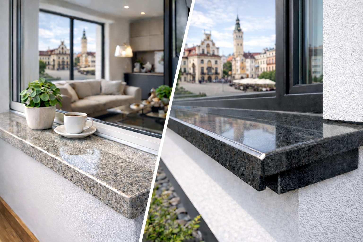 parapety granitowe Rzeszów wewnętrzne i zewnętrzne na wymiar z naturalnego kamienia